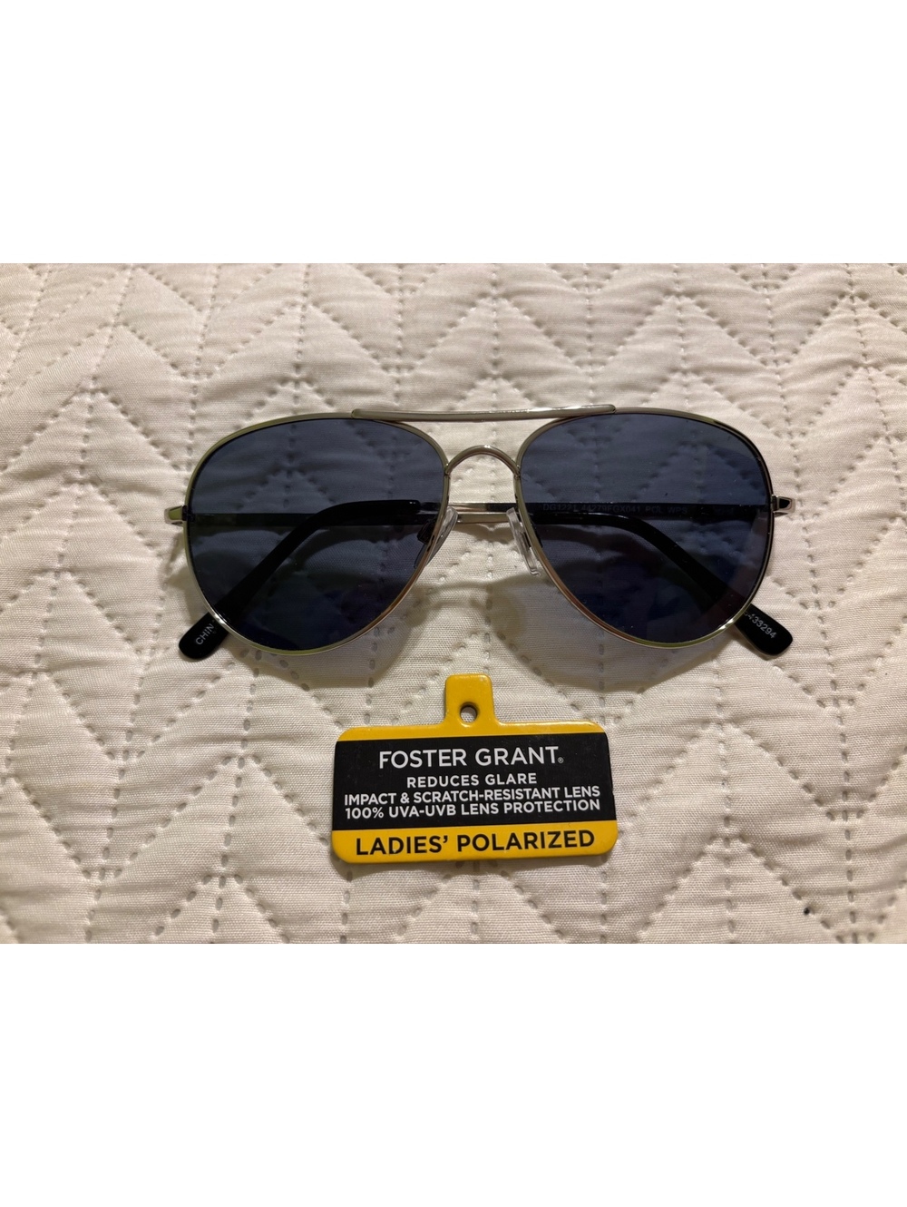 #37-Foster Grant Ladies' Polarized Aviator Sunglasses